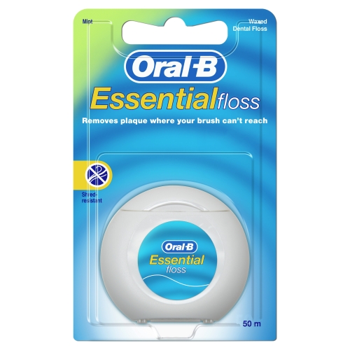 ORAL-B Essential Floss Mint zobu diegs ar vasku, 50 m