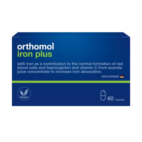 ORTHOMOL Iron Plus kapsulas, 60 gab