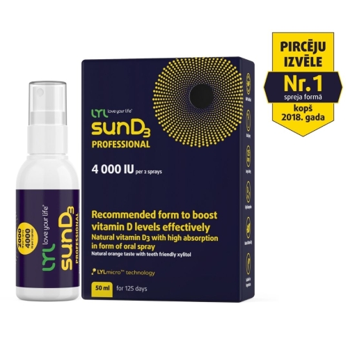 LYL sun D3 PROFESSIONAL 4000/2000 SV sprejs, 50 ml