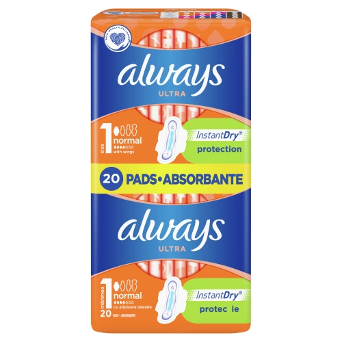 ALWAYS Duo Ultra Normal paketes, 20 gab