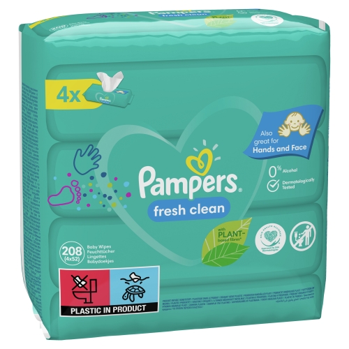 PAMPERS Baby Fresh mitrās salvetes, 52 gab