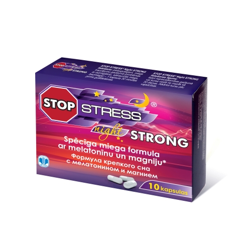 STOP-STRESS Night Strong kapsulas, 10 gab