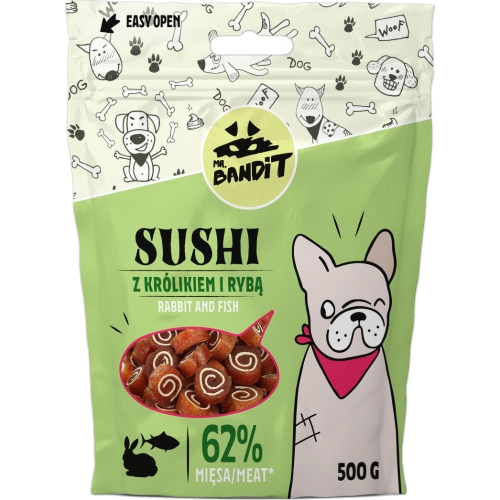 MR.BANDIT SUSHI SUŠI ROLLI TRUSIS AR ZIVI 500G