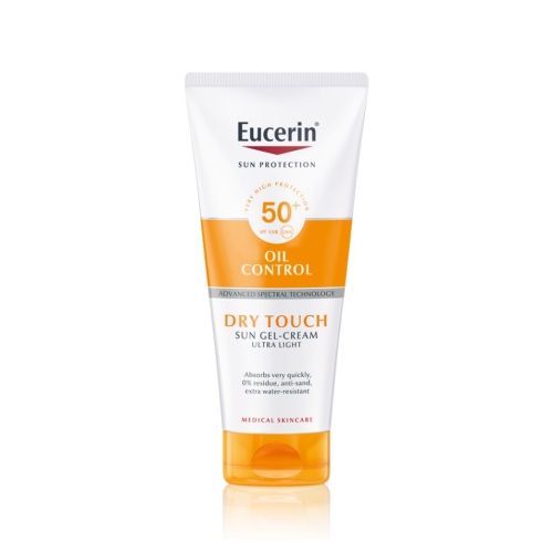 EUCERIN Sun Oil Control želejveida sauļošanās krēms ķermenim ar SPF50+, 200 ml