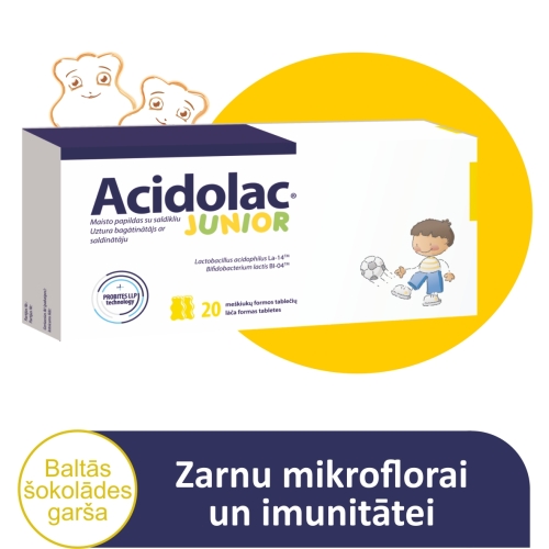 ACIDOLAC® Junior tabletes, 20 gab.