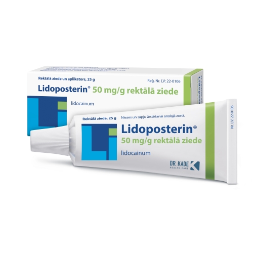 LIDOPOSTERIN ZIEDE REKTĀLĀ 50MG/G 25G