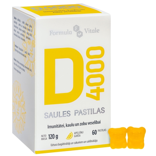 FORMULA VITALE D vitamīns (4000 IU) lācīšu pastilas, 60 gab.