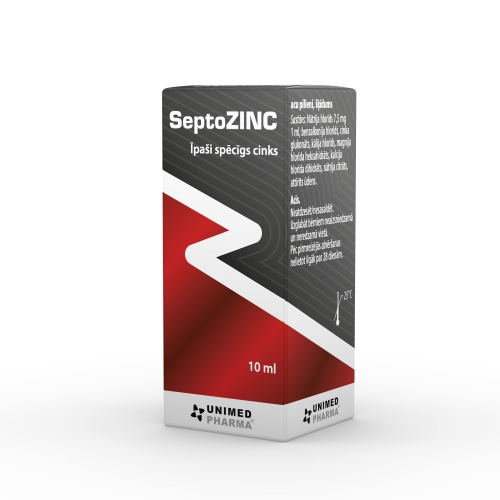 SEPTOZINC acu pilieni, 10 ml