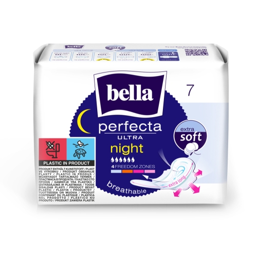 BELLA PERFECTA Ultra Night Extra Soft higiēniskās paketes, 7 gab.