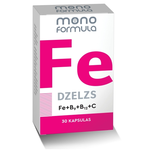 MONO FORMULA dzelzs Fe kapsulas, 30 gab.