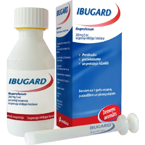 IBUGARD 200MG/5ML SUSP IEKŠĶ LIETOSANAI 100ML