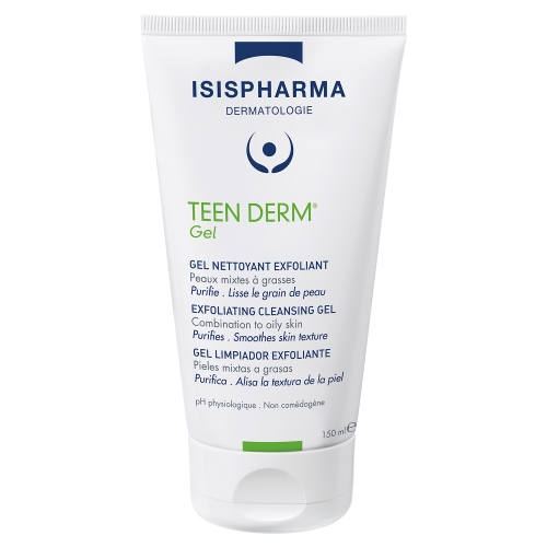 ISISPHARMA Teen Derm Gel eksfoliējošs attīrošs gels aknes ādai, 150 ml