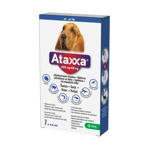 ATAXXA 2000/400MG ŠĶĪD 4ML SUŅIEM VIRS 25KG N1