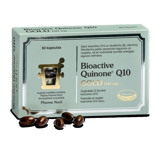 BIOACTIVE Quinone Q10 Gold 100 mg kapsulas, 60 gab.