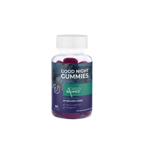 ACORUS BALANCE Good Night Gummies košļājamās konfektes, 60 gab