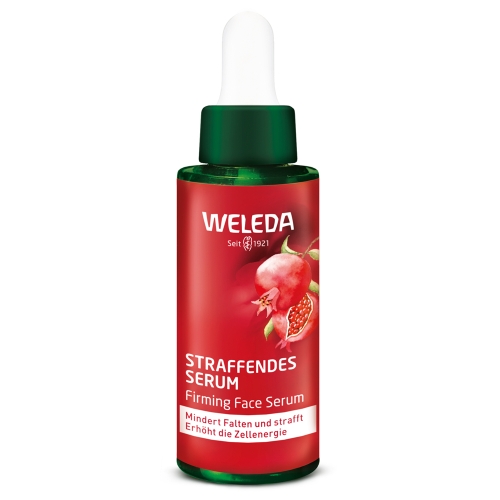 WELEDA Pomegranate & Maca Root nostiprinošs serums visiem sejas ādas tipiem, 30 ml