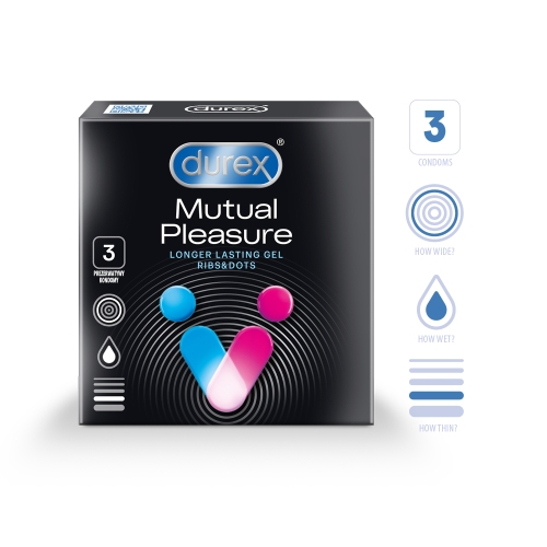 DUREX Mutual Pleasure prezervatīvi, 3 gab.