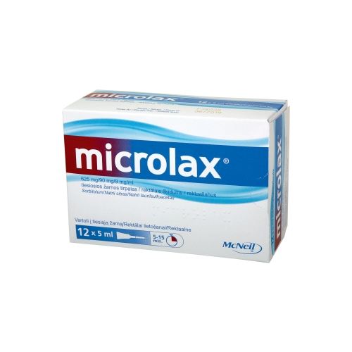 MICROLAX 5ML VIENREIZLIETOJAMĀS KLIZMAS N12