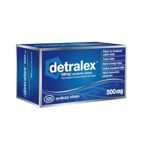 DETRALEX 500 mg tabletes, 120 gab.