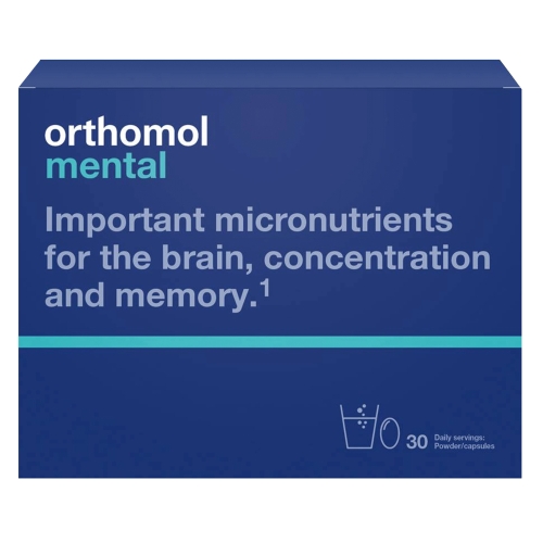 ORTHOMOL Mental (pulveris + 3 kapsulas), 30 gab