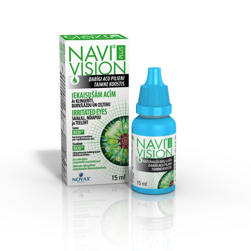 NAVI®VISION Plus acu pilieni iekaisušām acīm, 15 ml