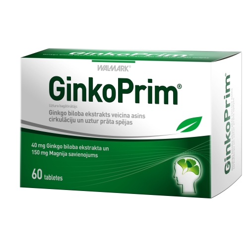 WALMARK Ginko Prim 40mg tabletes, 60 gab.