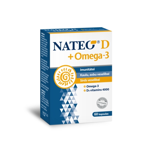 NATEO D PLUS Omega-3 SV4000  kapsulas, 60 gab.