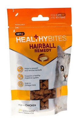 MC VETIQ HAIRBALL RELIEF CATS/KITTENS HEALTHY BITES 65G - Produkta attēls 2