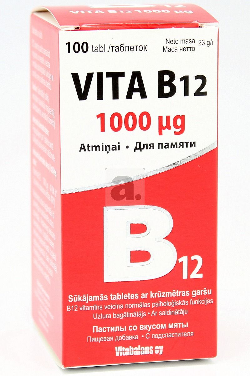 VITA B12 1000mg N100 - Produkta attēls 2