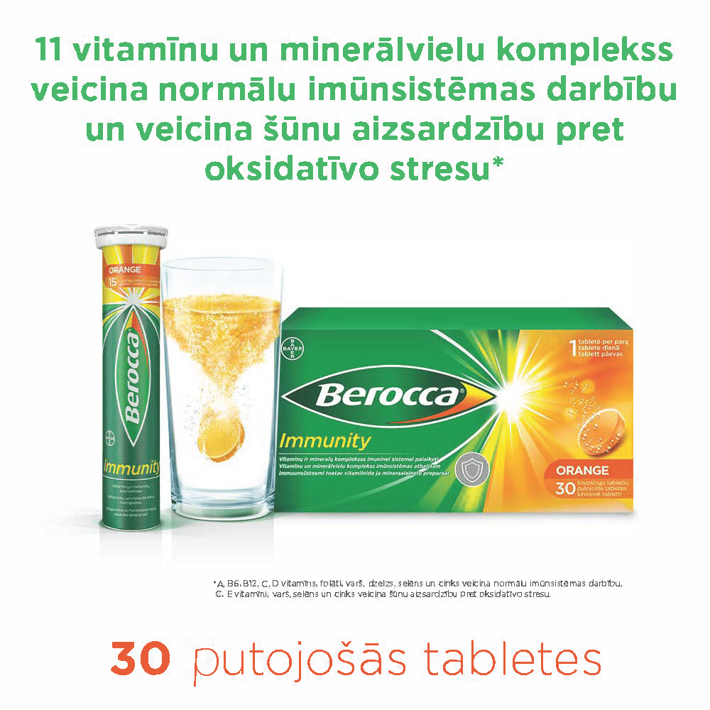 BEROCCA Immunity putojošās tabletes, 30gab - Produkta attēls 4