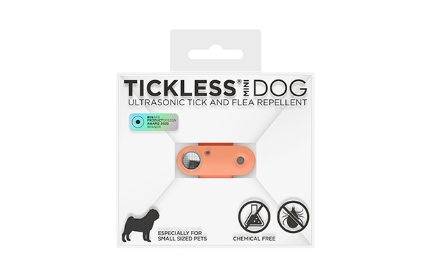 Tickless MINI Dog ultraskaņas repelenta ierīce, persiku (USB lādējama)