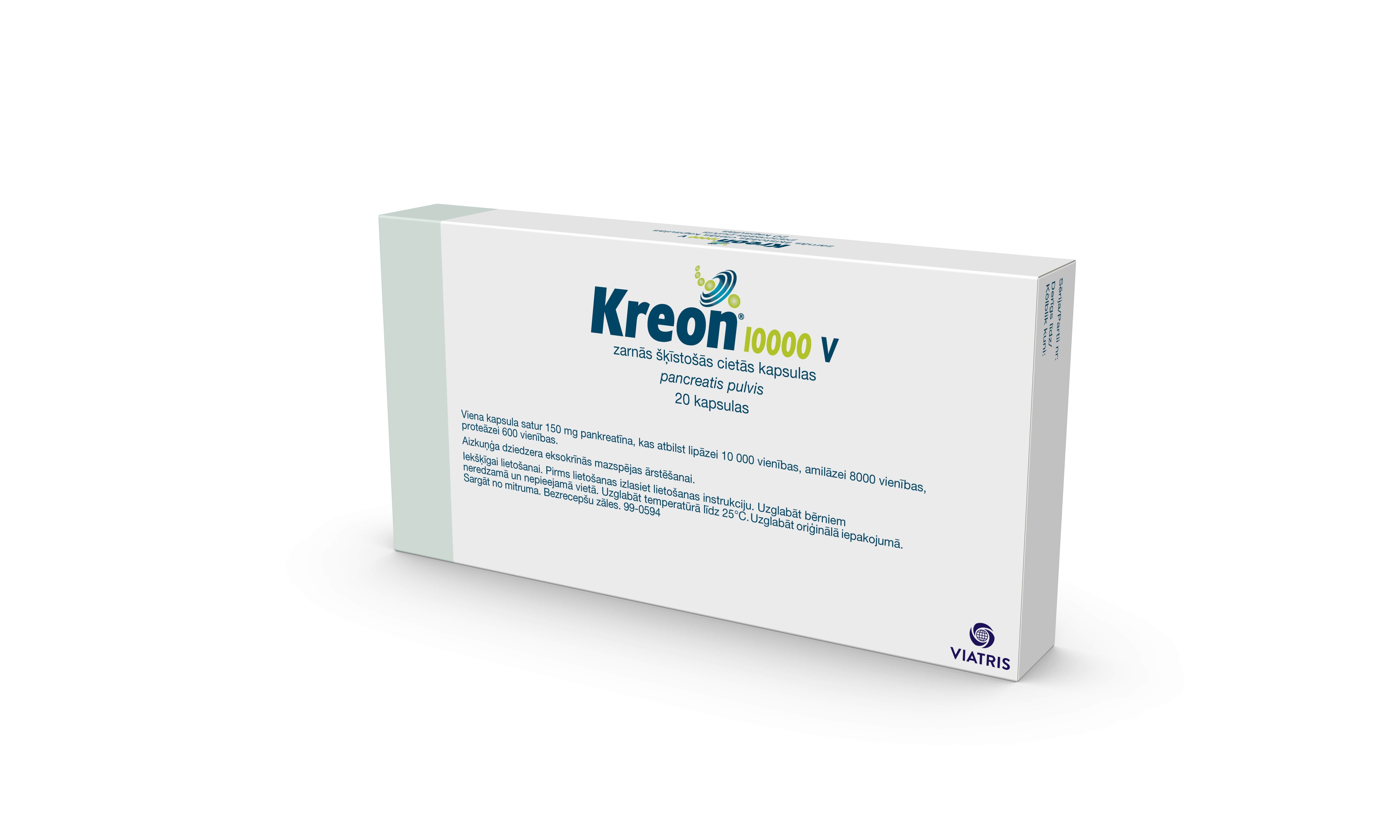 KREON 10000 KAPSULAS N20 /BLISTERIS - Produkta attēls 3